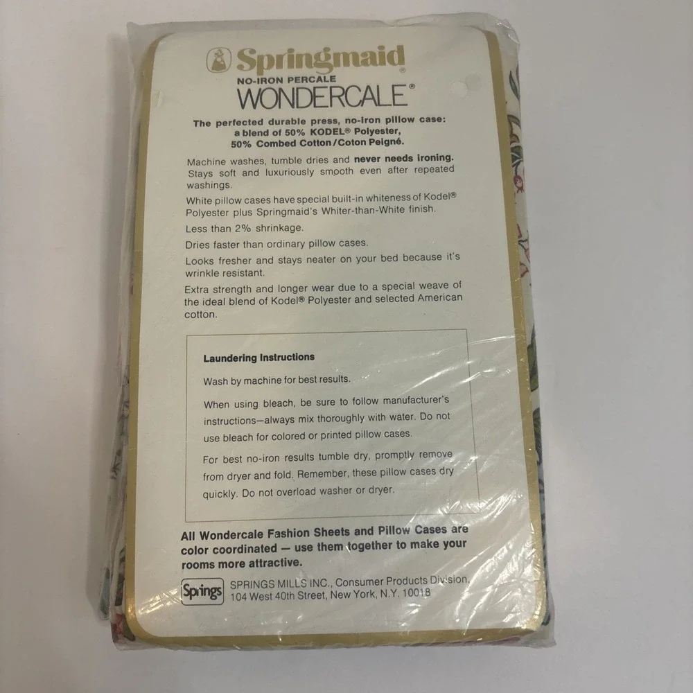 NOS Vintage Springmaid Metropolitan Museum of Art Two King Size Pillowcases USA